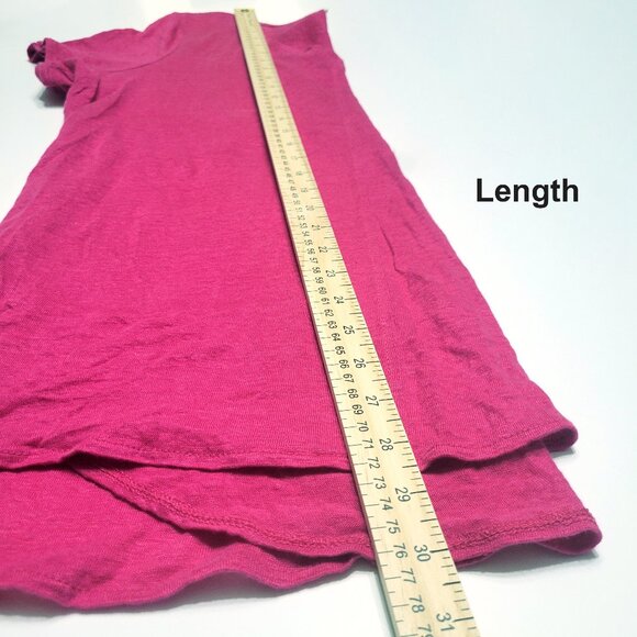 Tahari Womens Pink 100% Linen V-Neck T-Shirt Size 1X Short Sleeve Top Coastal - Picture 7 of 9